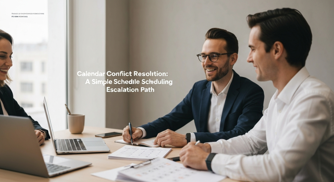 Calendar Conflict Resolution: A Simple Scheduling Escalation Path - editorial illustration