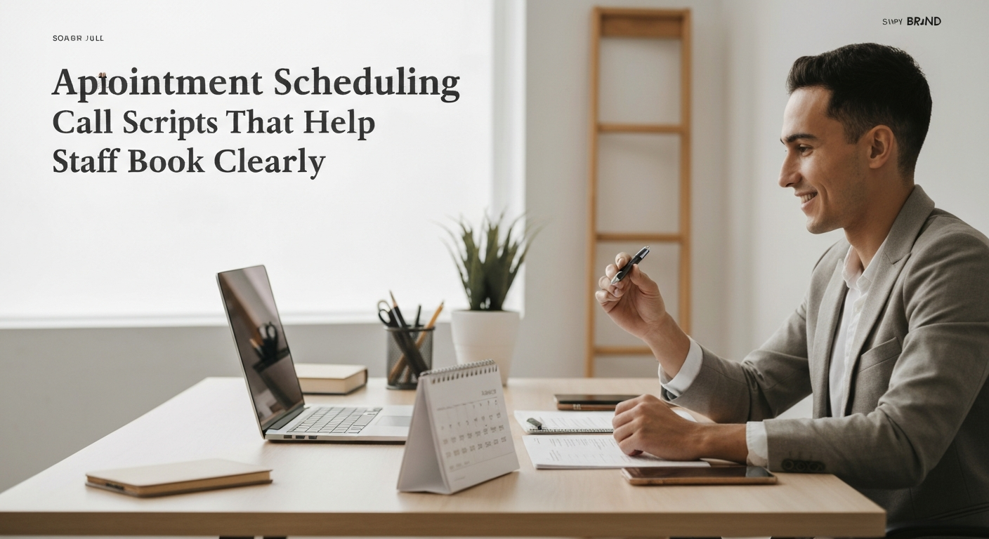 Appointment Scheduling Call Scripts That Help Staff Book Clearly - editorial illustration