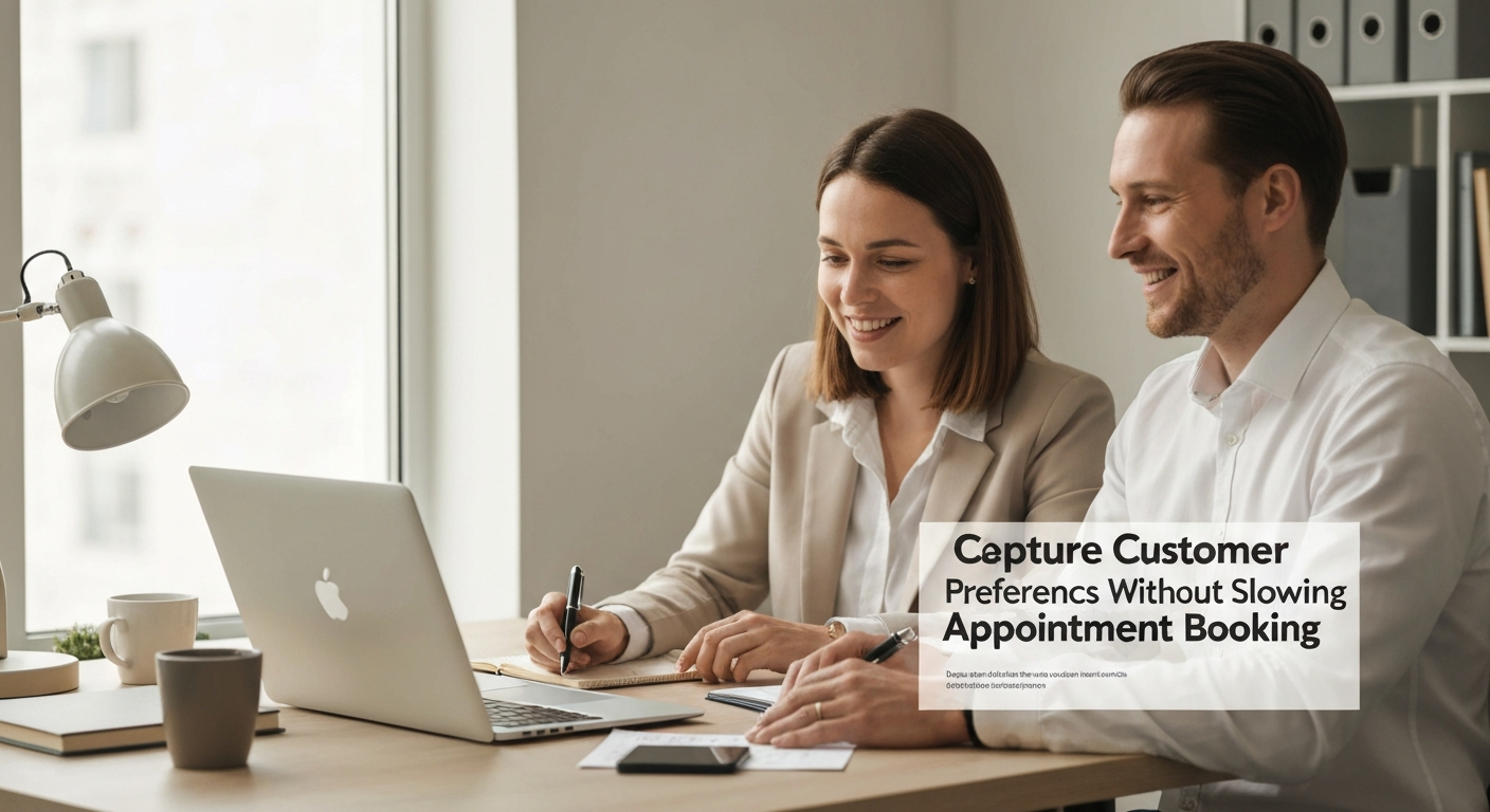 Capture Customer Preferences Without Slowing Appointment Booking - editorial illustration
