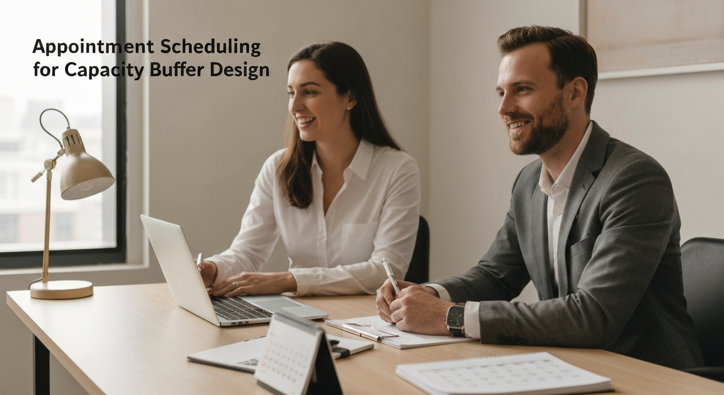 Appointment scheduling for Real estate teams with service-area screening editorial illustration