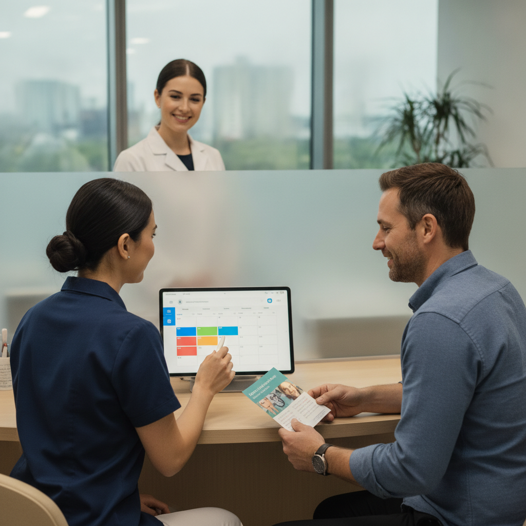 Appointment Scheduling for Dental Offices: Treatment-Plan Follow-Through Without Front-Desk Chasing - editorial illustration