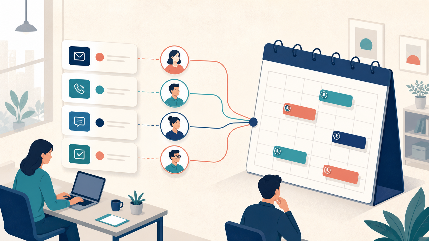 Assigning Follow-Up Ownership After an Appointment Request editorial illustration