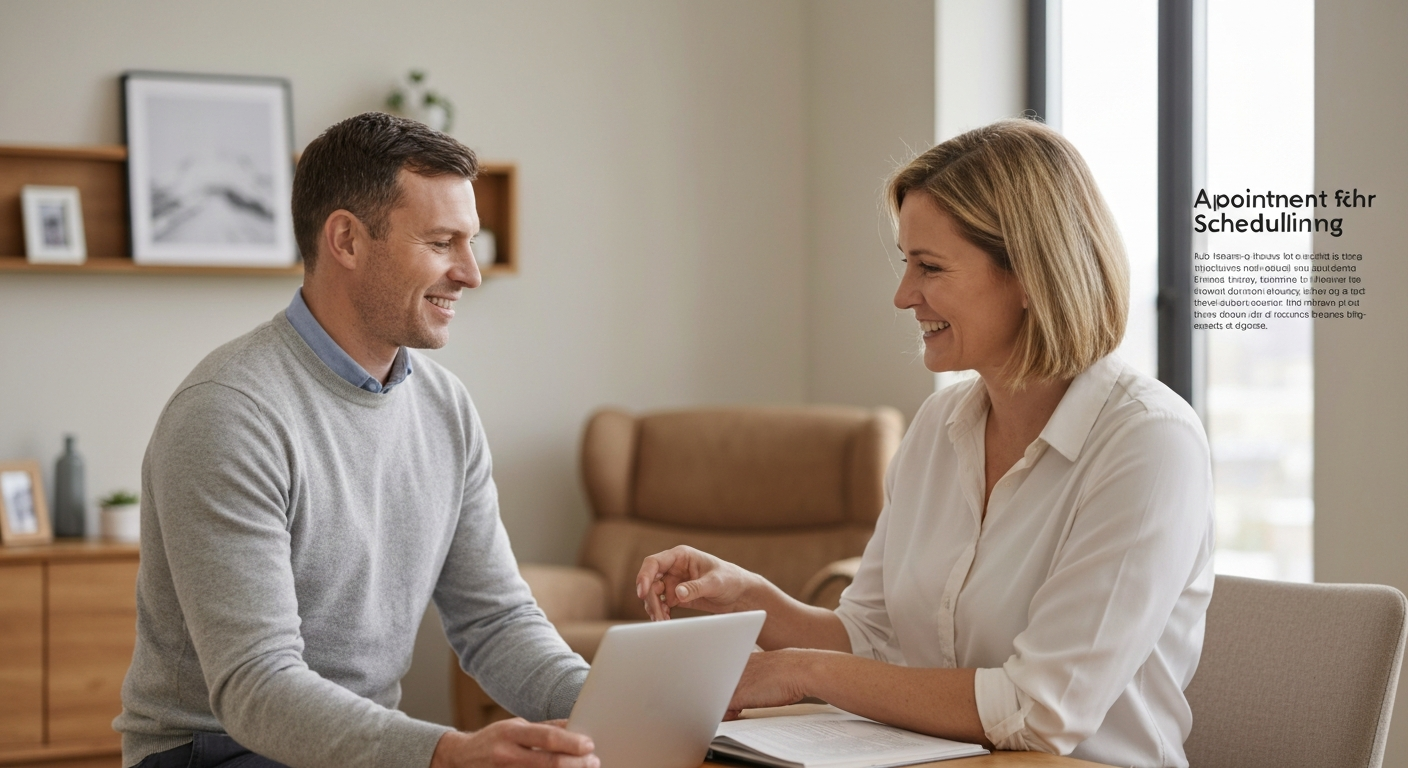 Appointment scheduling for Salons and spas with referral follow-up editorial illustration