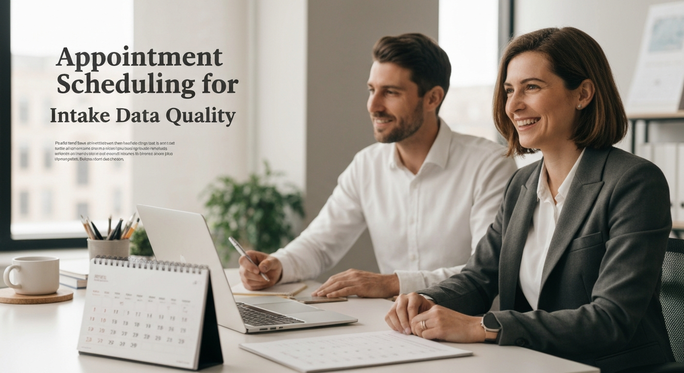 Appointment Scheduling for Intake Data Quality - editorial illustration