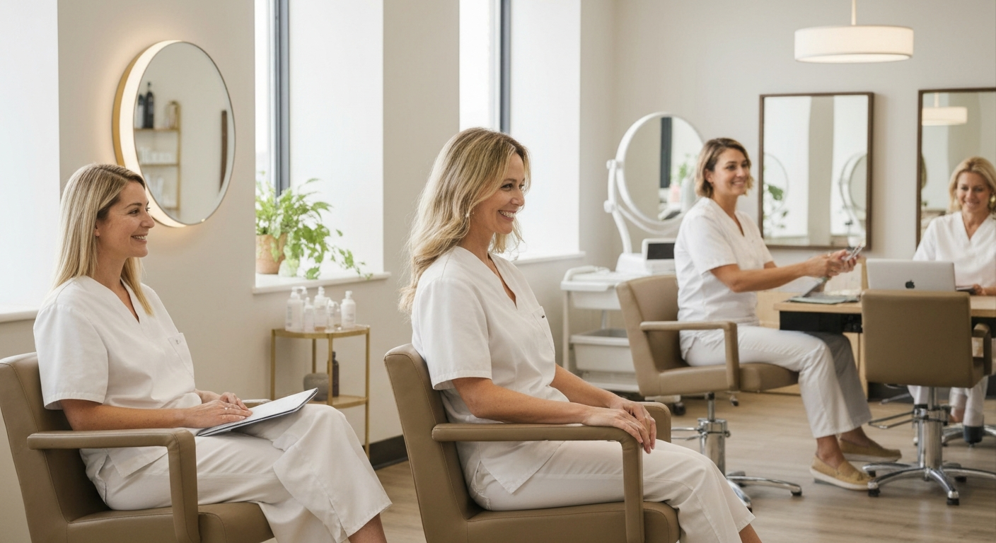 Appointment Scheduling for Med Spas: Intake and Follow-Up - editorial illustration
