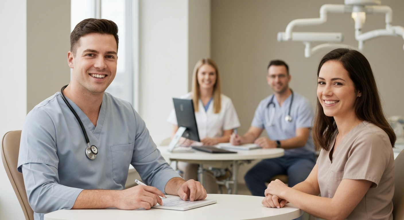 Appointment Scheduling for medical and dental offices for back-office overflow - editorial illustration