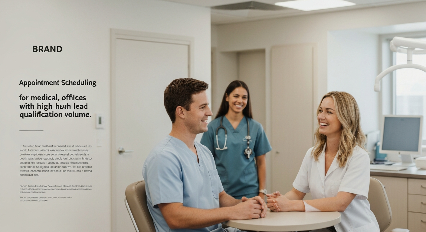 Appointment Scheduling for medical and dental offices with high lead qualification volume - editorial illustration