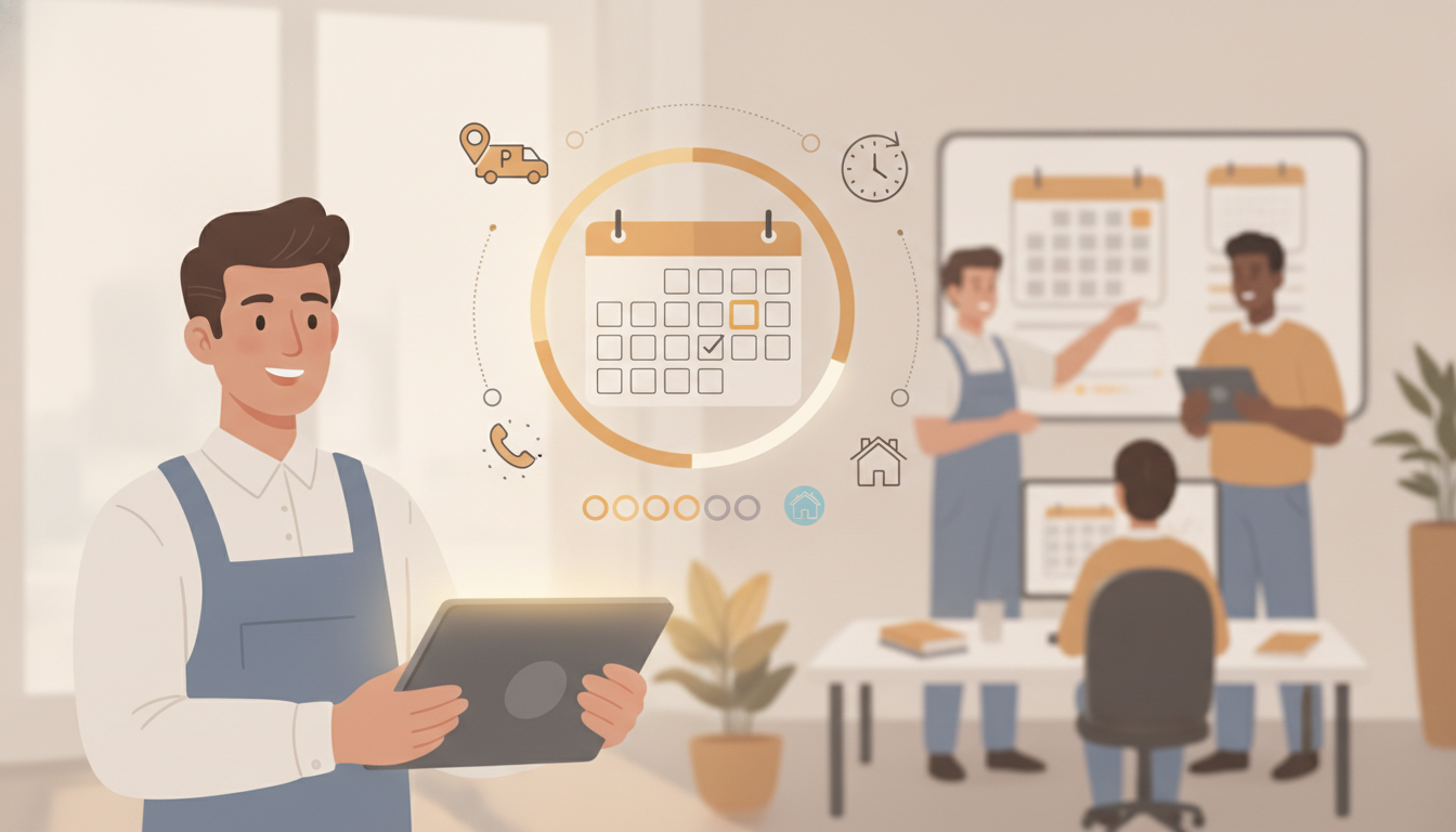 Appointment Scheduling for Mobile Service Arrival Updates, editorial illustration