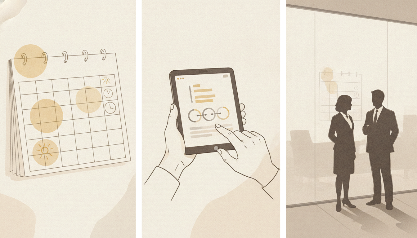 Appointment Scheduling for Multi-Attorney Availability, editorial illustration