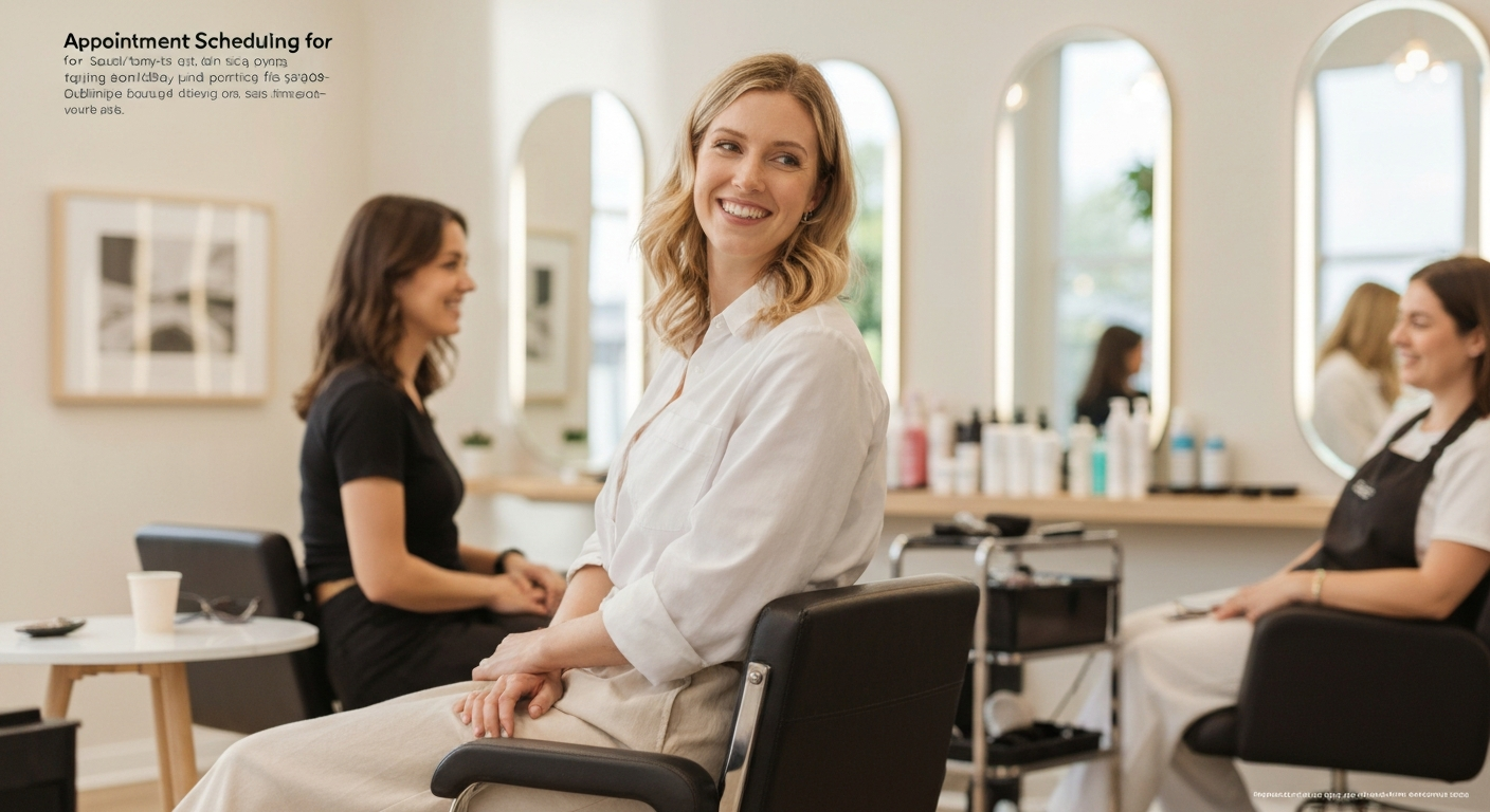 Appointment Scheduling for salons and spas during holiday rush periods - editorial illustration
