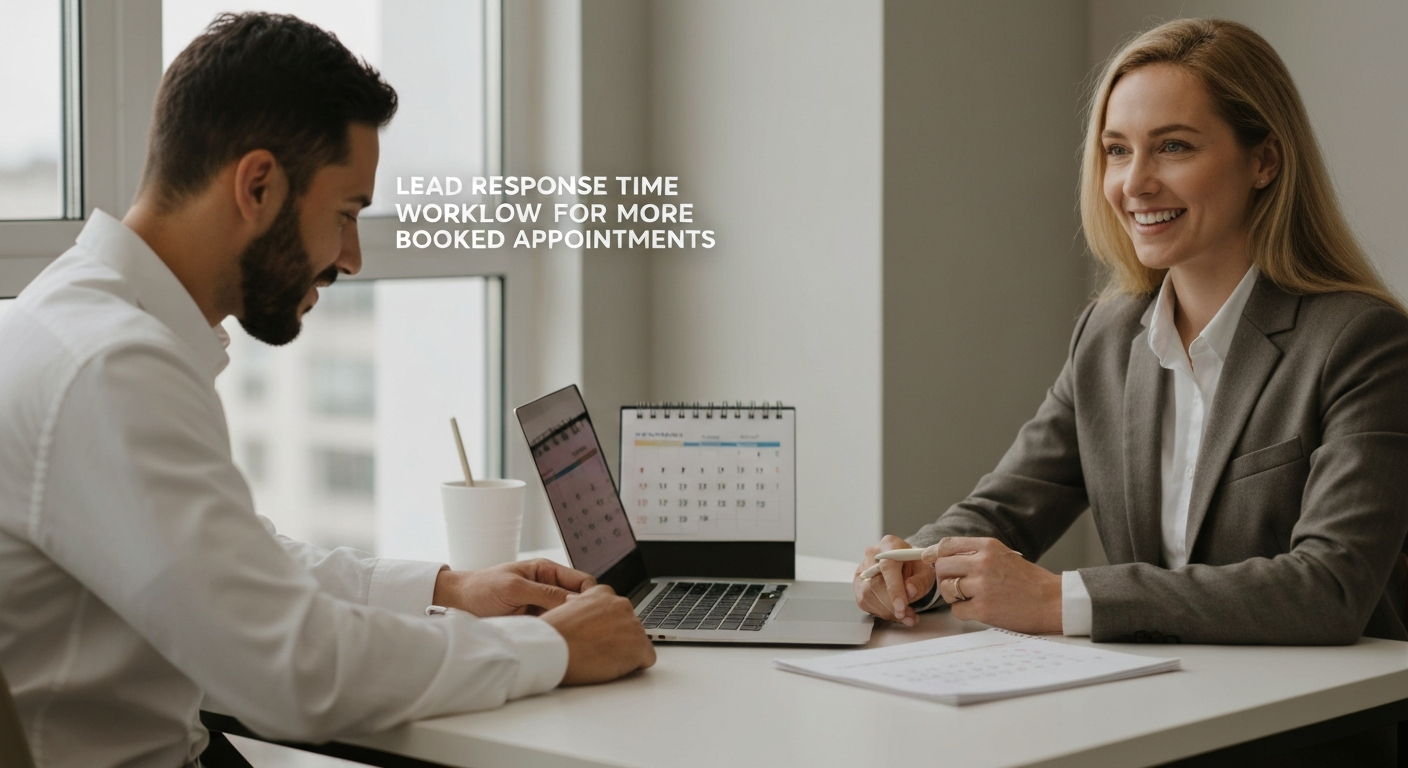 Lead Response Time Workflow for More Booked Appointments - editorial illustration