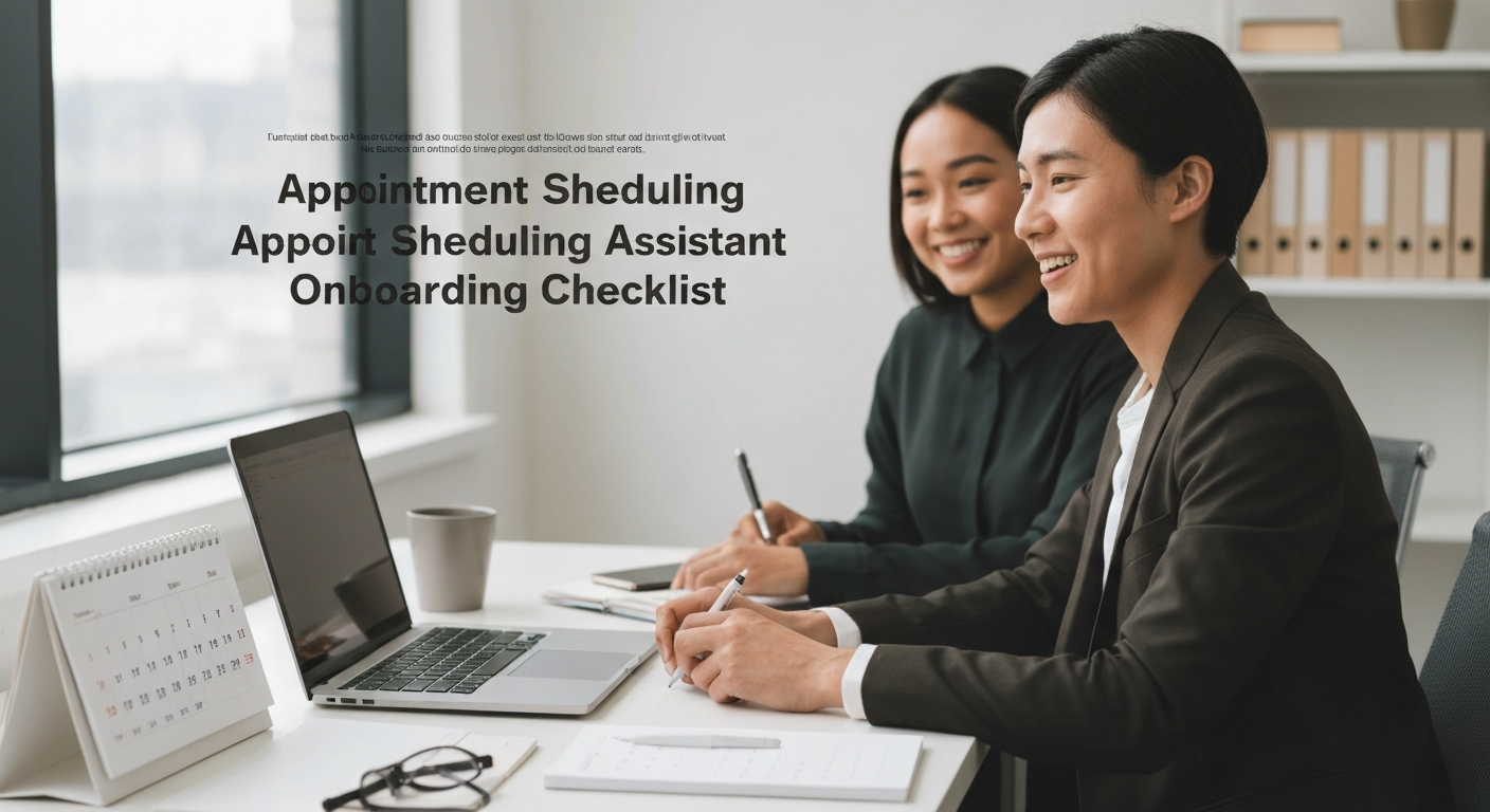 Appointment Scheduling Assistant Onboarding Checklist - editorial illustration