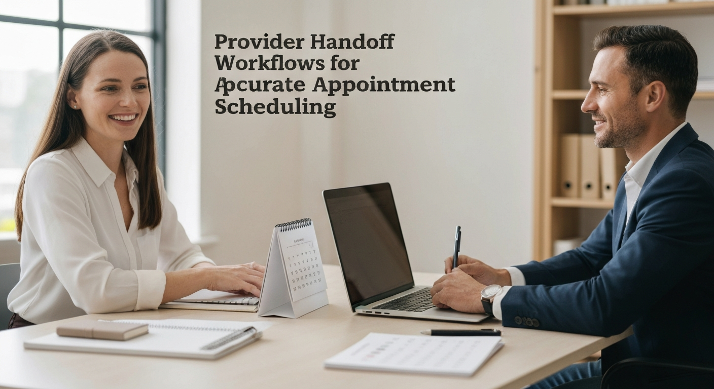 Provider Handoff Workflows for Accurate Appointment Scheduling - editorial illustration