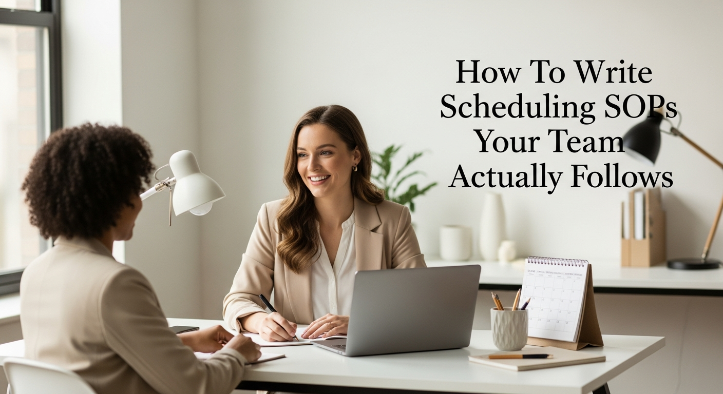 How To Write Scheduling SOPs Your Team Actually Follows - editorial illustration