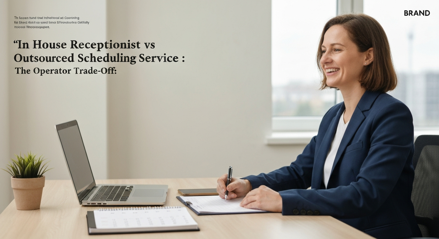 In-House Receptionist vs Outsourced Scheduling Service: The Operator Trade-Offs - editorial illustration
