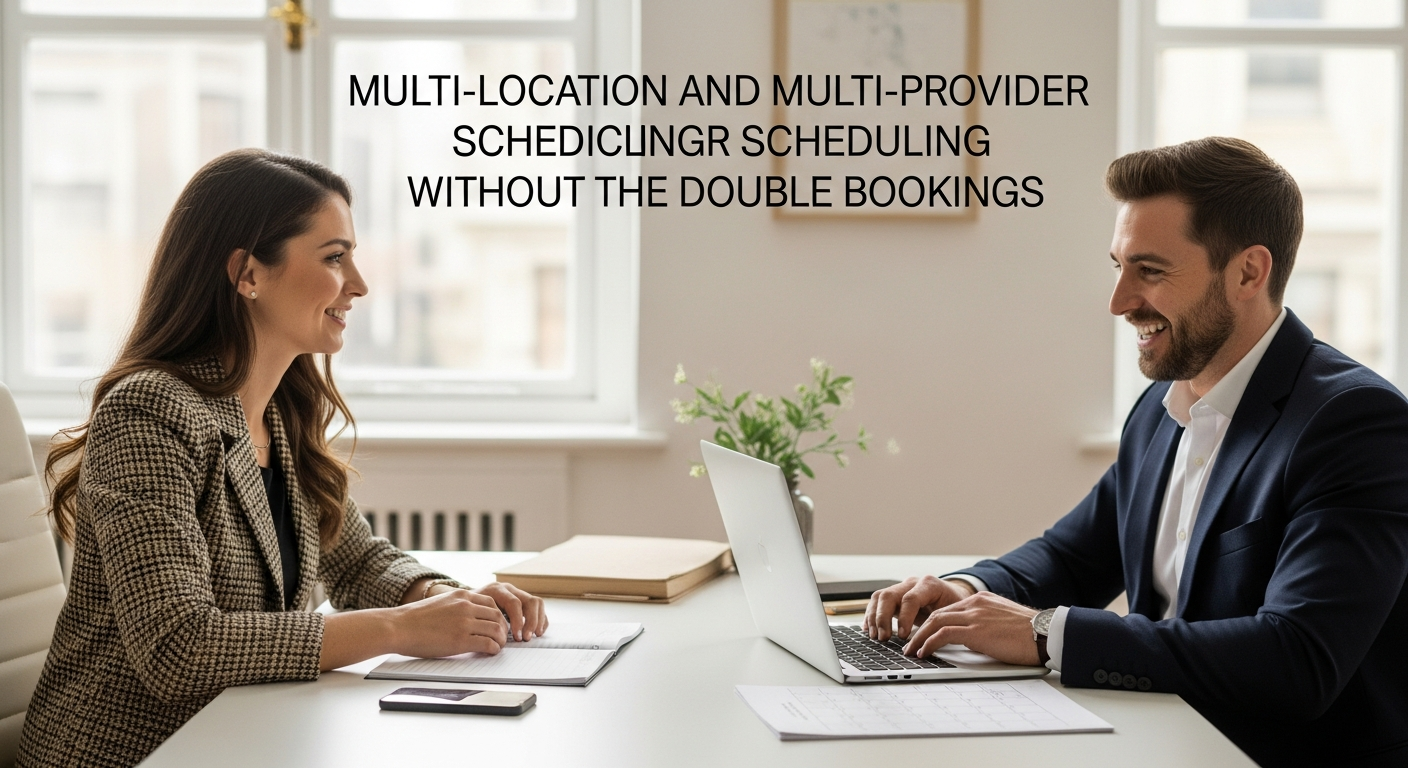 Multi-Location and Multi-Provider Scheduling Without the Double Bookings - editorial illustration