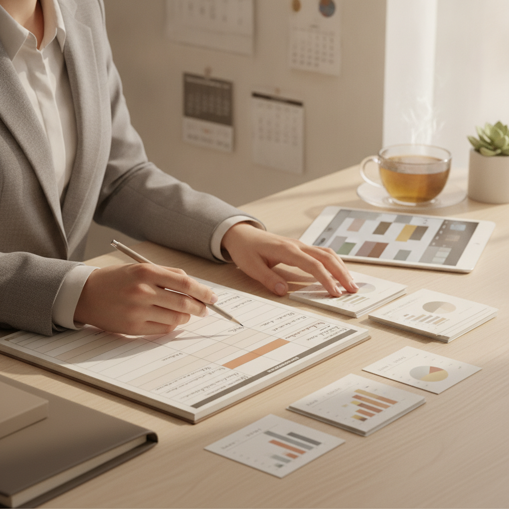 Appointment calendar with measured service duration notes
