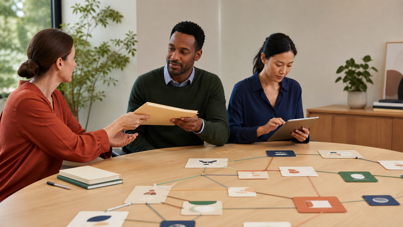 Scheduling professionals reviewing a referral handoff workflow